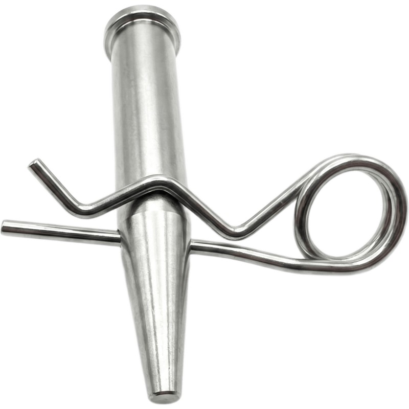 Pasador Cónico + R-clip Set / Compatible con Truss 40x40 cm / Acero de Alta Resistencia Forjado / Galvanizado / Zincado 