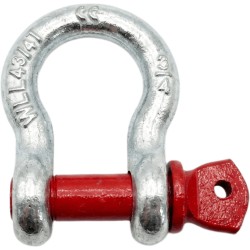 Grilllete Lira (Anchor Shackle) / 4.75 T WLL / Cuerpo 3/4" Acero Forjado Galvanizado / Perno 7/8" Acero Alta Resistencia
