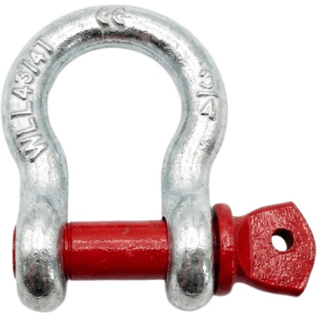 Grilllete Lira (Anchor Shackle) / 4.75 T WLL / Cuerpo 3/4" Acero Forjado Galvanizado / Perno 7/8" Acero Alta Resistencia