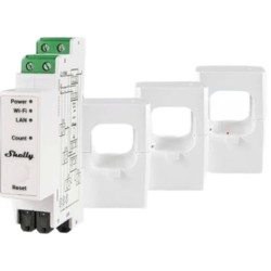 Medidor de Energía Trifásico / 400 A / Montaje Riel DIN / Wi-Fi + LAN + Bluetooth / Almacenamiento 60 Días / MQTT / Shel