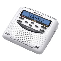Radio de Alerta Meteorológica / 7 Canales NOAA / Tecnología S.A.M.E. / Sirena 90 dB / Respaldo por Baterías AA / Certifi