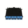 Cassette HD Flex Para 12 Fibras Monomodo OS2, de MPO a 6 Conectores LC Duplex, Método de Polaridad A, Color Azul