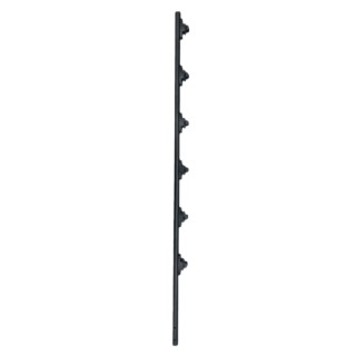 Poste de Paso / Tubo de Acero Galvanizado / Diámetro 1" / Longitud 140 cm / 6 Aisladores / Color Negro / 1 KG