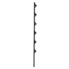 Poste de Paso / Tubo de Acero Galvanizado / Diámetro 1" / Longitud 140 cm / 6 Aisladores / Color Negro / 1 KG
