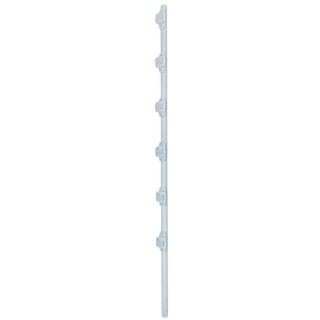 Poste de Paso / Tubo de Acero Galvanizado / Diámetro 1" / Longitud 140 cm / 6 Aisladores / Color Blanco / 1 KG