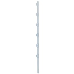 Poste de Paso / Tubo de Acero Galvanizado / Diámetro 1" / Longitud 140 cm / 6 Aisladores / Color Blanco / 1 KG