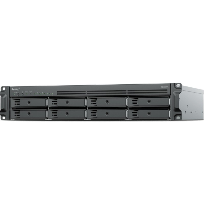 Rack NAS 2U Redundante / 8 Bahías / AMD Ryzen V1500B 2.2 GHz / 2.5GbE / M.2 NVMe / Fuente Dual 550W