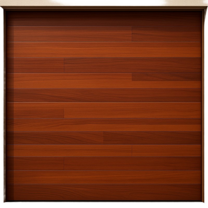 Seccion para puerta de Garage / Acabado laminado PREMIUM / Panel de 21" / Color Cafe / 16 pies Ancho / Estilo Americana.