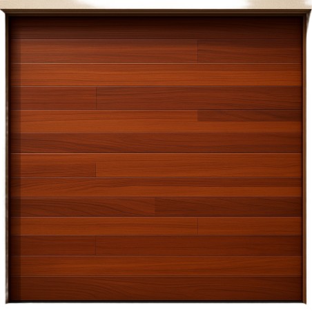 Seccion para puerta de Garage / Acabado laminado PREMIUM / Panel de 21" / Color Cafe / 16 pies Ancho / Estilo Americana.