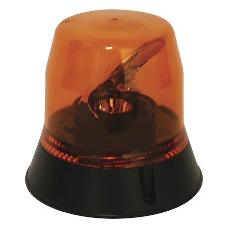 Baliza rotativa LED color ambar SAE Clase I con montaje permanente de 3 tornillos