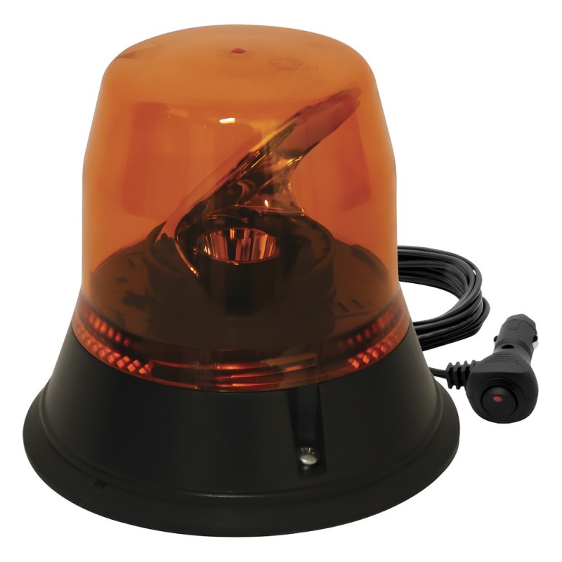Baliza LED color ámbar SAE Clase I rotativa montaje magnetico
