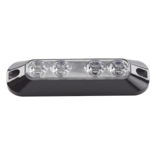 Luz Auxiliar de 4 LED, Ambar, Lente Transparente
