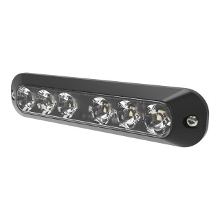 Luz Auxiliar de 6 LED, Rojo/Azul, Lente Transparente