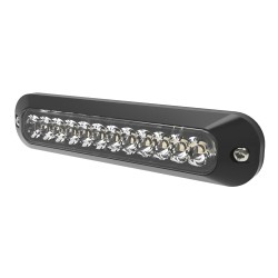Luz Auxiliar de 12 LED, Rojo/Azul, Lente Transparente