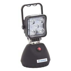 Luz de Trabajo Recargable de 5 LED, 650 Lumenes, Color Negro, Base Magnetica
