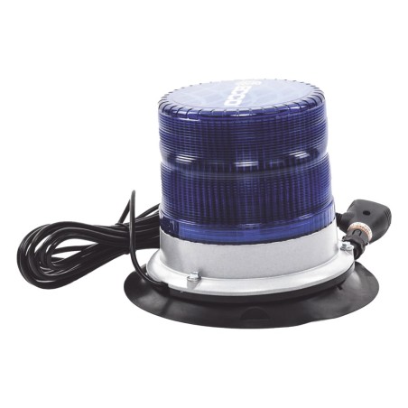 Baliza led pulso, 12-24vdc, 11 patrones de flash, montaje de imán de vacío, azul
