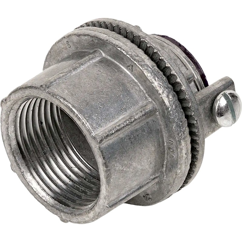 Conector Meyers de Zinc de 1" con Tornillo de Puesta a Tierra.
