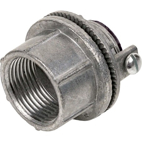 Conector Meyers de Zinc de 1" con Tornillo de Puesta a Tierra.