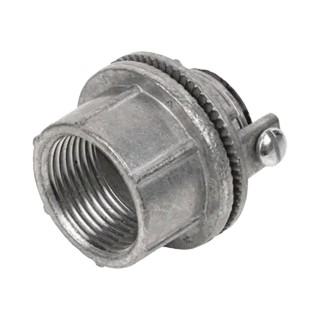 Conector Myers de Zinc  2" con Tornillo para Puesta a Tierra.