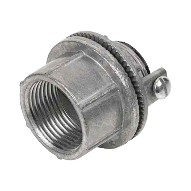 Conector Myers de Zinc  2" con Tornillo para Puesta a Tierra.