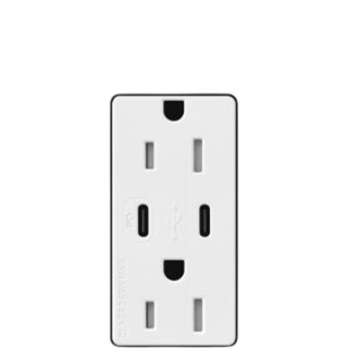 Receptáculo USB Lutron / 15 A 125 V~ / Tipo A+C | LECOSYS