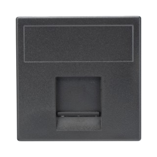 Módulo Color Negro con 1 Espacio para Jack Keystone con Guardapolvo para las Cajas de Escritorio Ofiblock y Teleblock / 