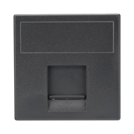 Módulo Color Negro con 1 Espacio para Jack Keystone con Guardapolvo para las Cajas de Escritorio Ofiblock y Teleblock / 