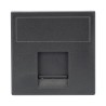 Módulo Color Negro con 1 Espacio para Jack Keystone con Guardapolvo para las Cajas de Escritorio Ofiblock y Teleblock / 