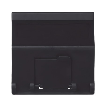 (K80MD64/14) Placa Voz y Datos Inclinada con Guardapolvo y Adaptador para RJ45 Keystone Color Negro