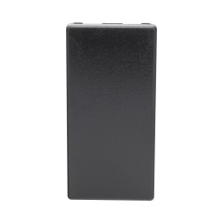 Medio Módulo de Placa Ciega Color Negro / (K105/14)