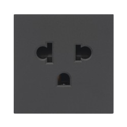 Módulo para Tomacorriente Euroamericano / Color Negro / 45x45 mm (1.77 x 1.77 pulgadas) / Compatible con Torres y Cajas 