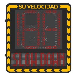 Radar Medidor de Velocidad / Pantalla LED / Detección en Tiempo Real / Rango de Detección de 100 Mts / Hasta 32 Objetivo