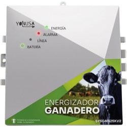 Energizador para Ganado 10,000Volts-2JOULES/ 25,000 metros lineales de protección / Cercas Electrificadas