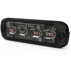 Luz Auxiliar de 16 LED, Rojo/Verde/Ambar/Blanco, Lente Transparente