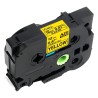 Cartucho de etiquetas laminadas, Negro sobre Amarillo, Ancho (1/2) 12mm x 8mts. Para impresora LPLAP1000, Apto para Brot