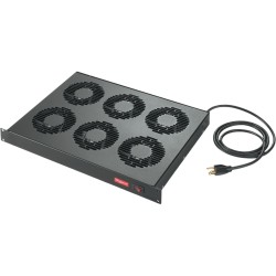 Charola con Ventiladores para Rack 19 in (48.3 cm) / 1U / 3 Ventiladores / 45W / 100-120V AC / Acero Negro RAL 9005
