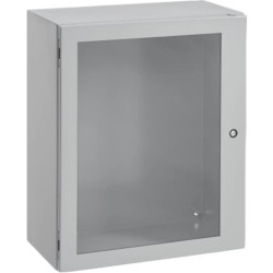 Gabinete Concept con Puerta de Ventana / 610 x 610 x 203 mm (24 x 24 x 8 in) / NEMA 4/12 / IP66 / Acero Gris Claro RAL 7