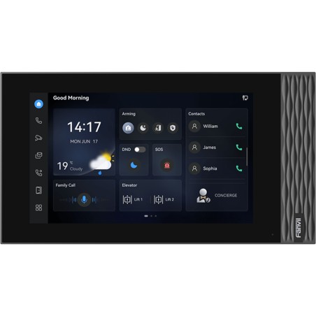 Estación Interior SIP Fanvil i554W / Pantalla Táctil 7" 1024×600 / Wi-Fi 6 / Video 1080p H.265 / 8 Entradas de Alarma / 