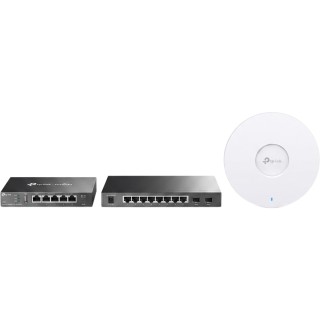 Kit de Iniciación en redes OMADA / 1 Router ER605 / 1 Switch TL-SG2210P(SG2210P) /  Punto de Acceso EAP613