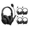 Intercomunicador Inalámbrico Binaural / Cancelación de Ruido IA / Rango 500 m (1640 ft) / Bluetooth / Batería 1050mAh / 
