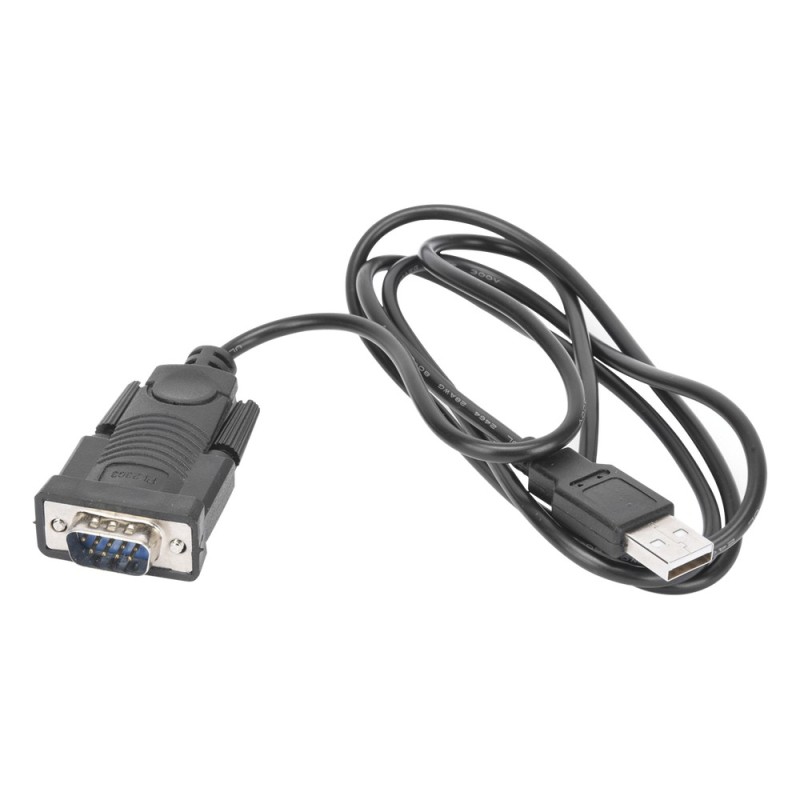 Convertidor USB a Serial RS232 / Conector DB9 / Cable 1.5 m (4.9 ft) / Velocidad hasta 230 Kbps / Plug and Play / Driver