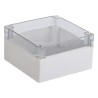 Gabinete Plástico para Exterior (IP65) de 160 x 160 x 90 mm Cierre por Tornillos Tapa Transparente.