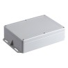 Gabinete Plástico para Exterior (IP65) de 160 x 220 x 100 mm Cierre por Tornillos Metálicos. Tiene Orejas para instalaci