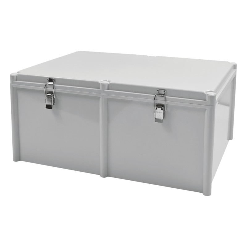 Gabinete Plástico para Exterior (IP65) de 560 X 380 x 265 mm Cierre por broche.