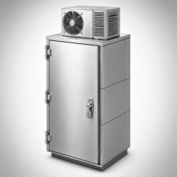 Gabinete ProTek Doble Bisagra / Puerta Sólida con AC / 36x24x28 in (922x600x710 mm) / Acero Inoxidable SS304 Cepillado /