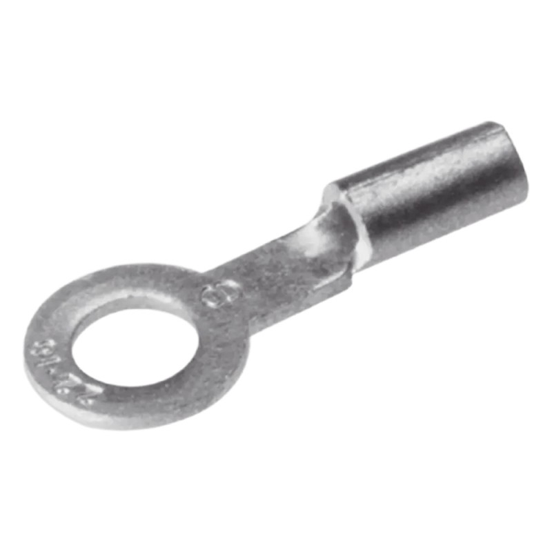 Zapata Terminal de Ojillo BURNDY para Tornillo de 1/4" (6 mm) y Calibre 12-10 AWG.