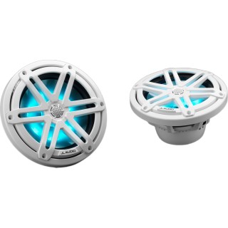 Bocinas Náuticas / 7.7" / Coaxial / 70 W RMS / LED RGB / Rejilla Deportiva Blanca / 4 &Omega; / Respuesta 45 Hz-25 kHz /