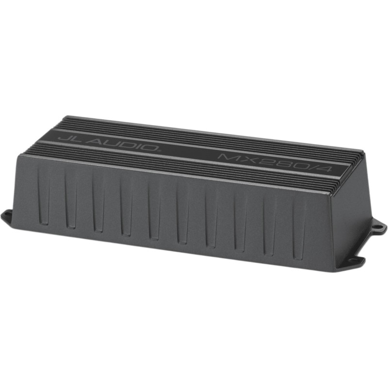 Amplificador Náutico y para Deportes de Motor / 4 Canales / 280 W RMS / Clase D / IPX7 / Filtros Paso Bajo y Paso Alto /