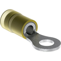 Zapata Terminal Aislada de Ojillo para Calibre 10 AWG. Paquete de 500pz