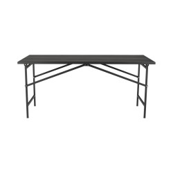 MESA D/TRABAJO 250KG PLEGABLE MET. 130X80X92CM COLOR NEGRO